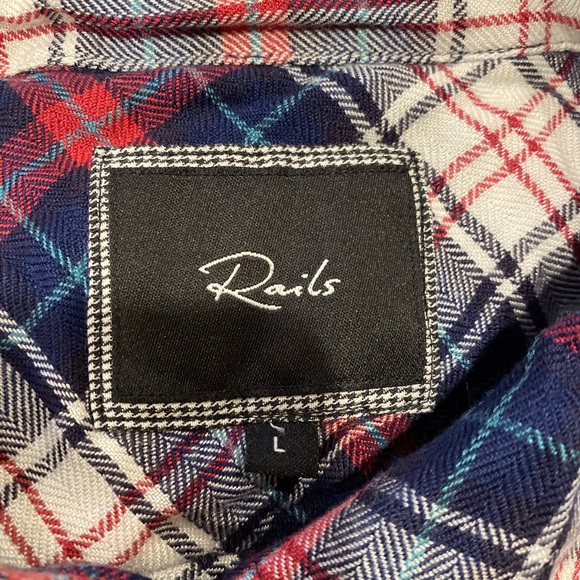Rails multi color plaid button down shirt L - Picture 4 of 4